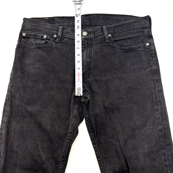2013 Levi's 514 Black Wash Relaxed Straight Leg Denim Jeans 35x30 Actually 36x29 - Picture 8 of 13